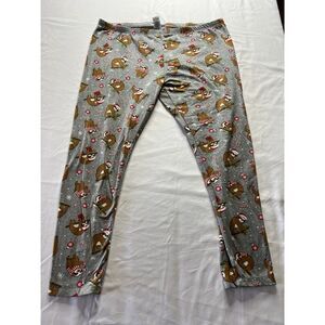 Time And Tru Christmas Sloth Pajama‎ Pants Bottoms 3XL Holiday Cozy Core